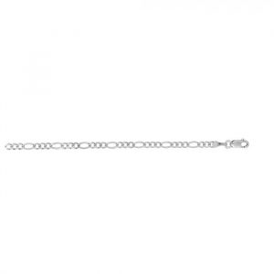 ROYAL CHAIN wfig060 20 inch Figaro Chain White Gold