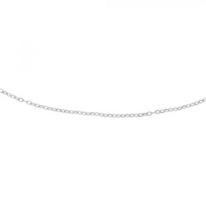ROYAL CHAIN wlk156 16 Textured Cable Chain White Gold